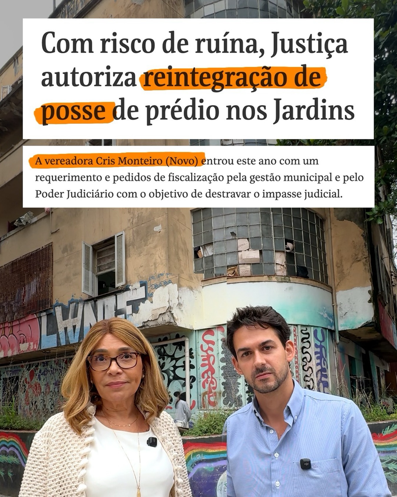 A Justiça de São Paulo determinou a desocupação imediata do edifício na esquina da Rua Peixoto…