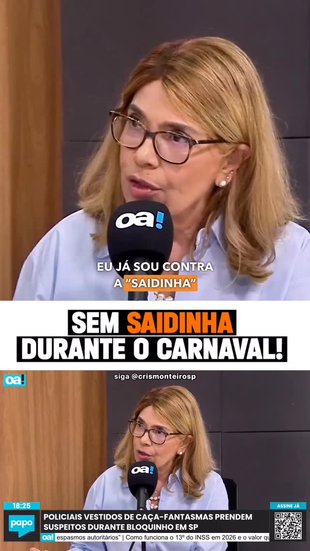 Protocolei o fim das “saidinhas” durante o Carnaval em São Paulo.