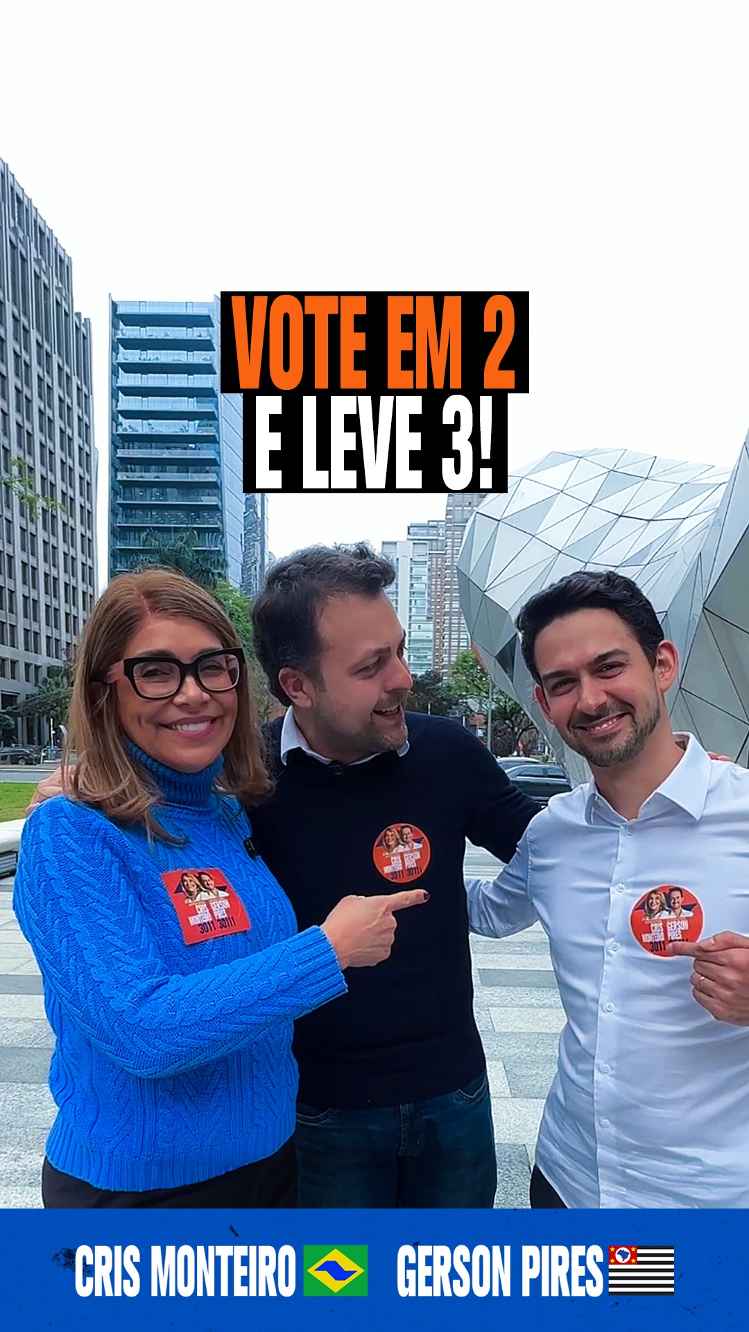 Votando @crismonteirosp 3011 para deputada federal, você elege a Cris para Brasília e o…