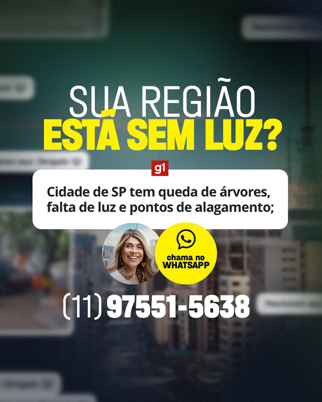 Sua região está sem luz?