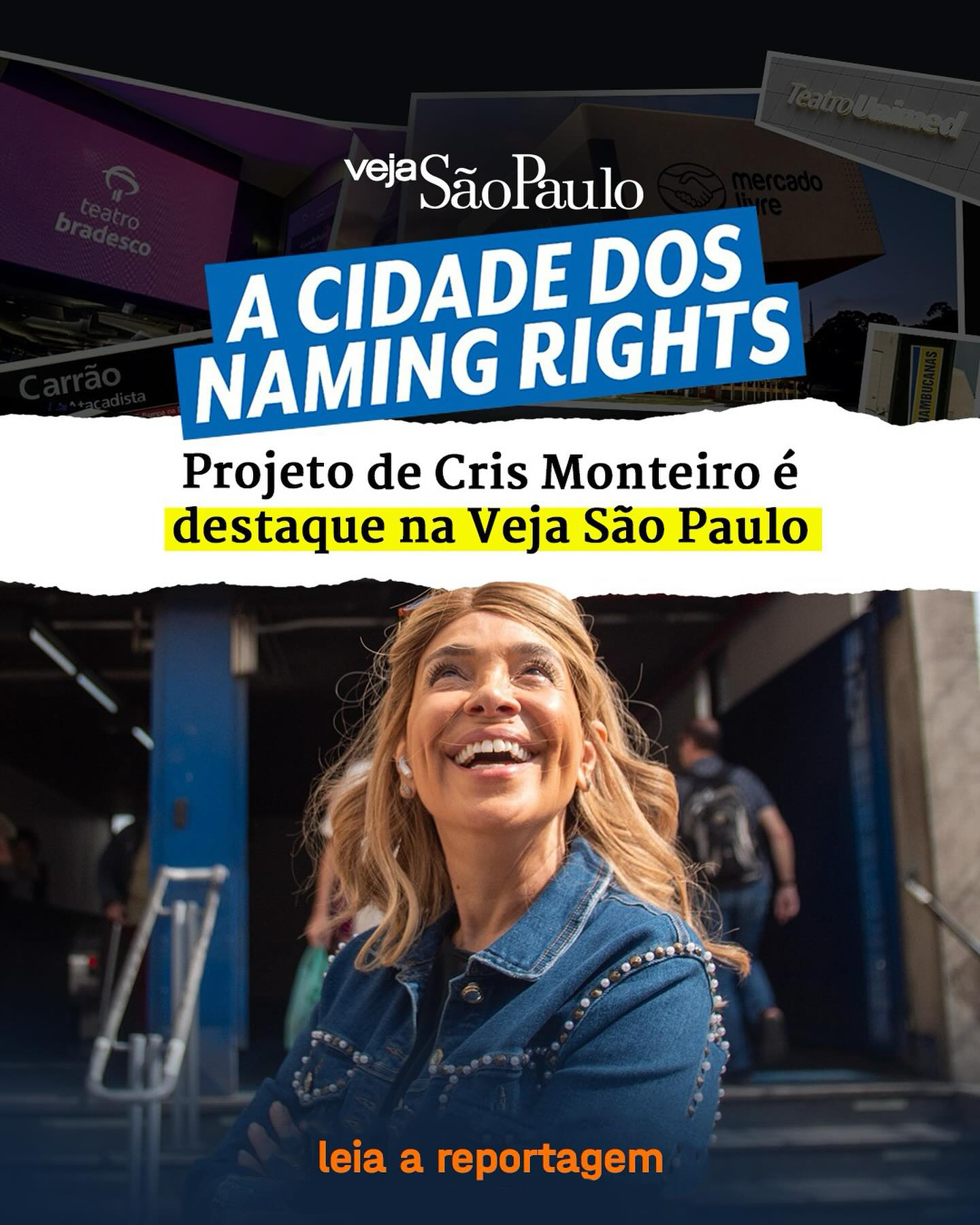 A Cidade dos Naming Rights – Lei de Cris Monteiro é destaque na Veja
