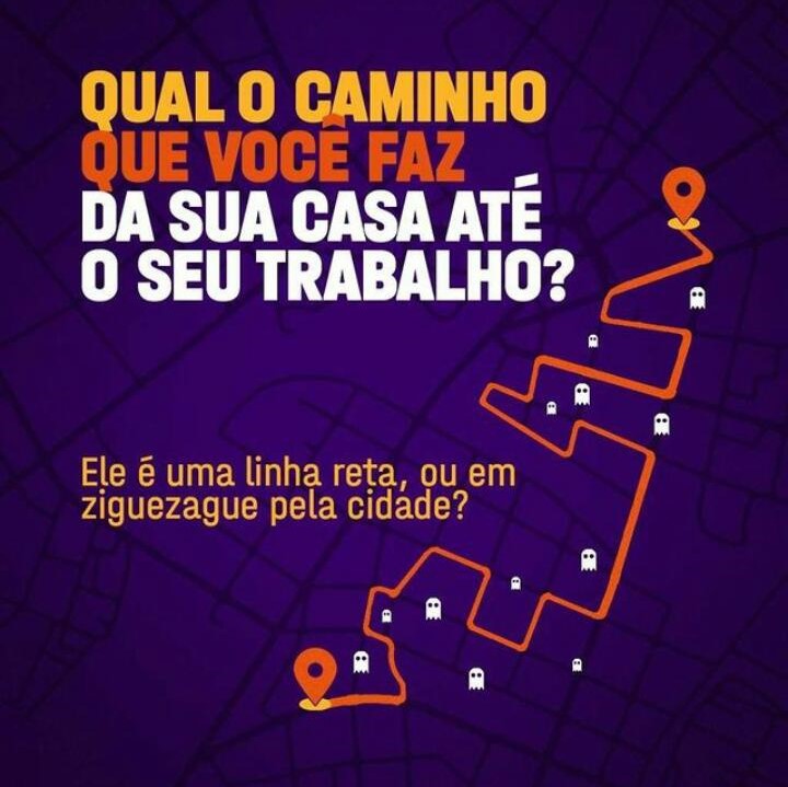 QUAL CAMINHO VOCÊ FAZ DA SUA CASA ATÉ O SEU TRABALHO?