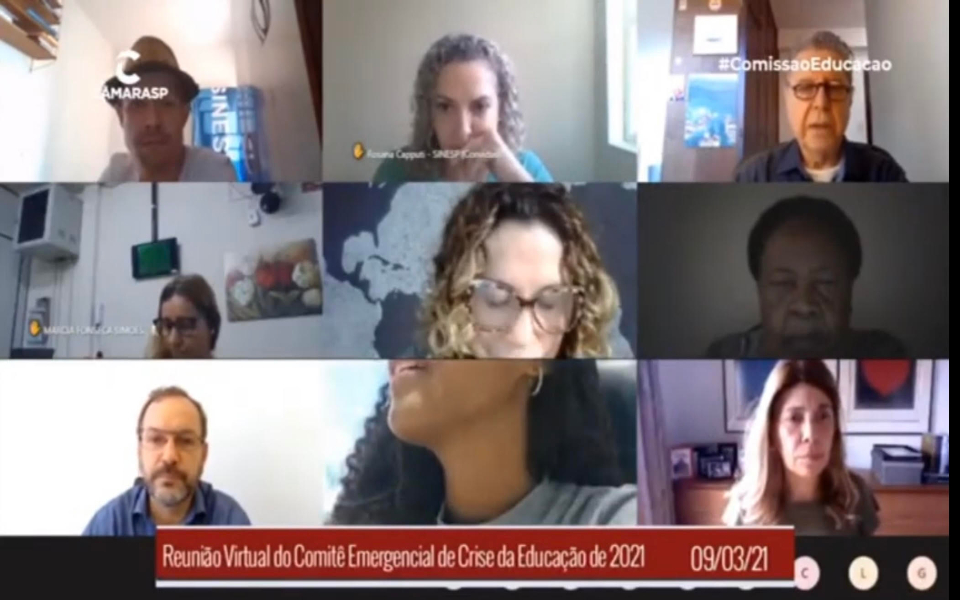 Comitê Emergencial de Crise da Educação retoma atividades na Câmara e discute retomada das atividades escolares