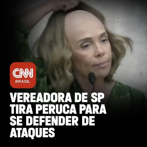CNN: Vereadora de São Paulo tira peruca para se defender de ataques
