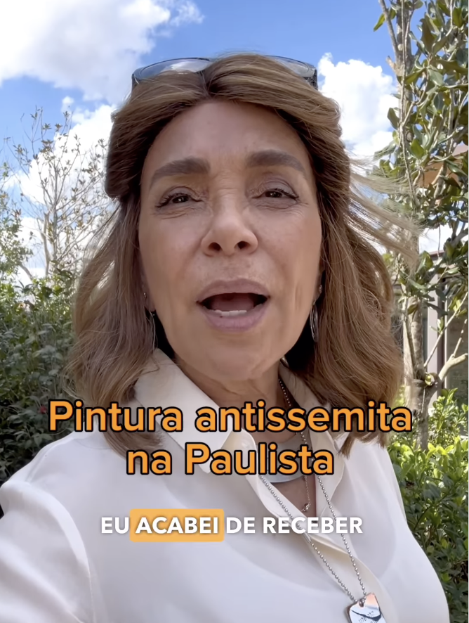 Pintura antissemita na Paulista