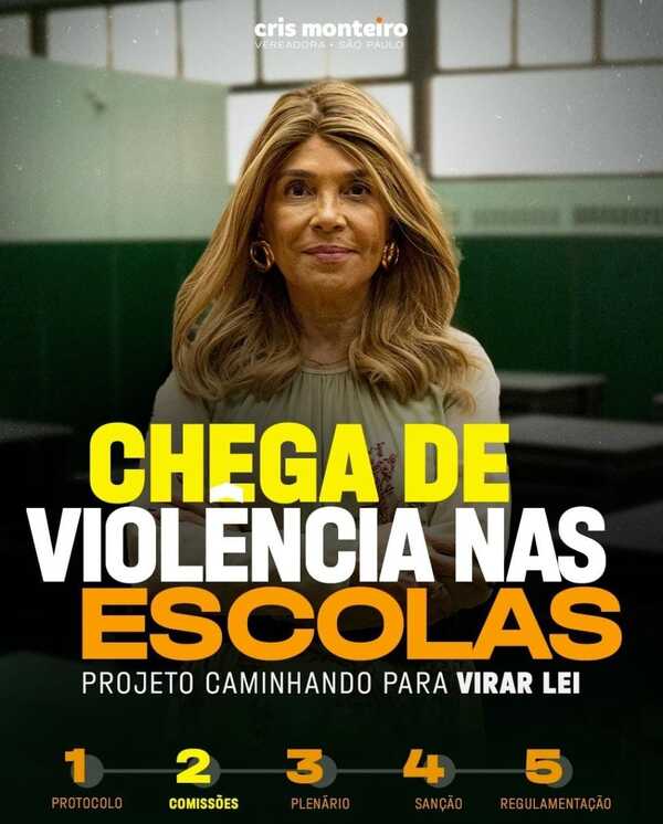 Chega de violência nas escolas! Projeto caminhando para virar Lei