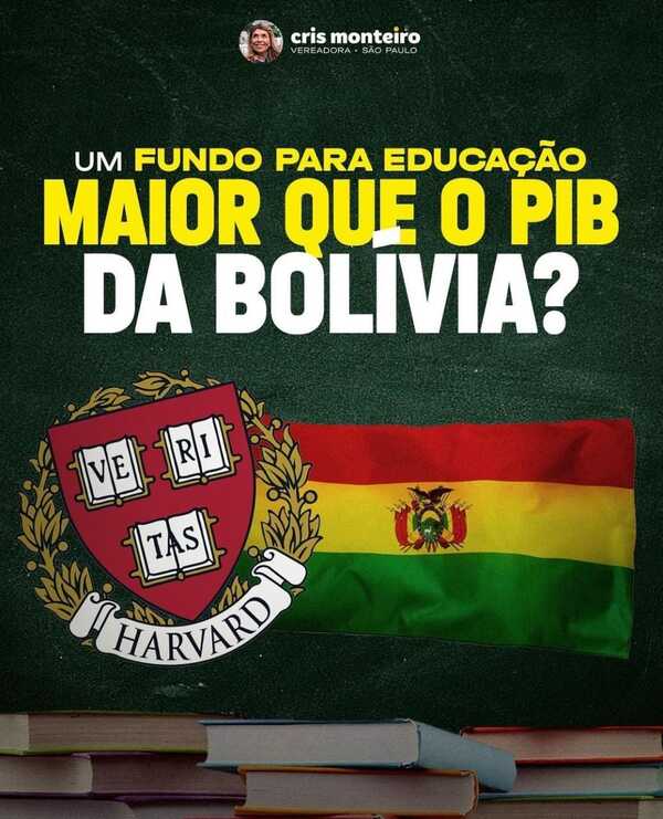 Um fundo para educação maior que o PIB da Bolívia?