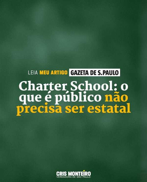 Leia meu artigo para Gazeta de S.Paulo sobre Charter School!