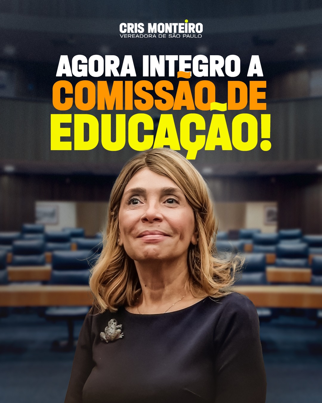 Agora integro a Comissão de Educação da Câmara Municipal de São Paulo