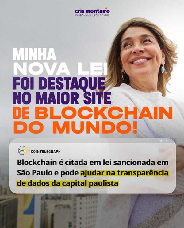 Minha lei foi destaque no maior site de blockchain do mundo!