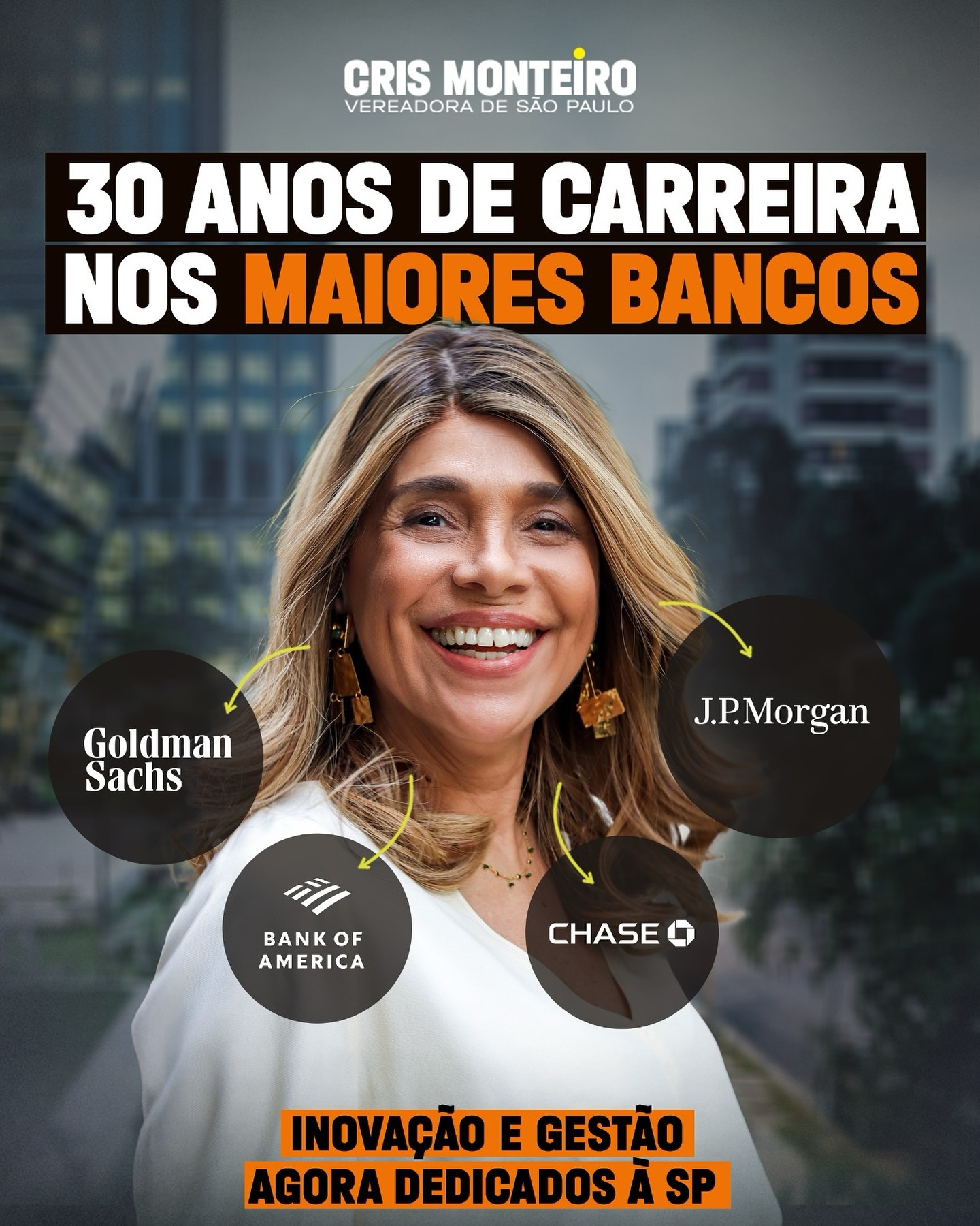 30 anos de carreira nos maiores bancos: inovação e gestão agora dedicados à SP