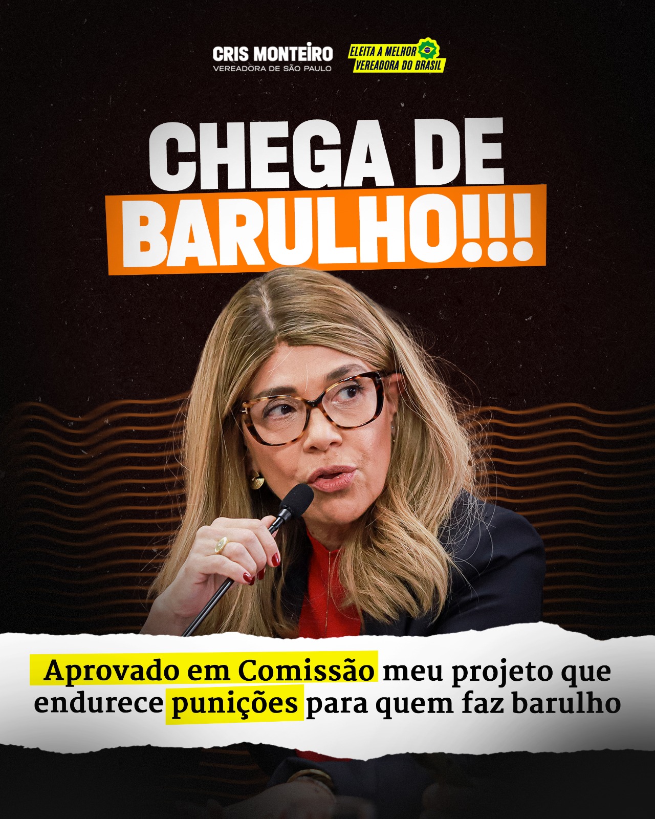 Chega de barulho!! Aprovado em Comissão meu projeto que endurece punições para quem faz barulho