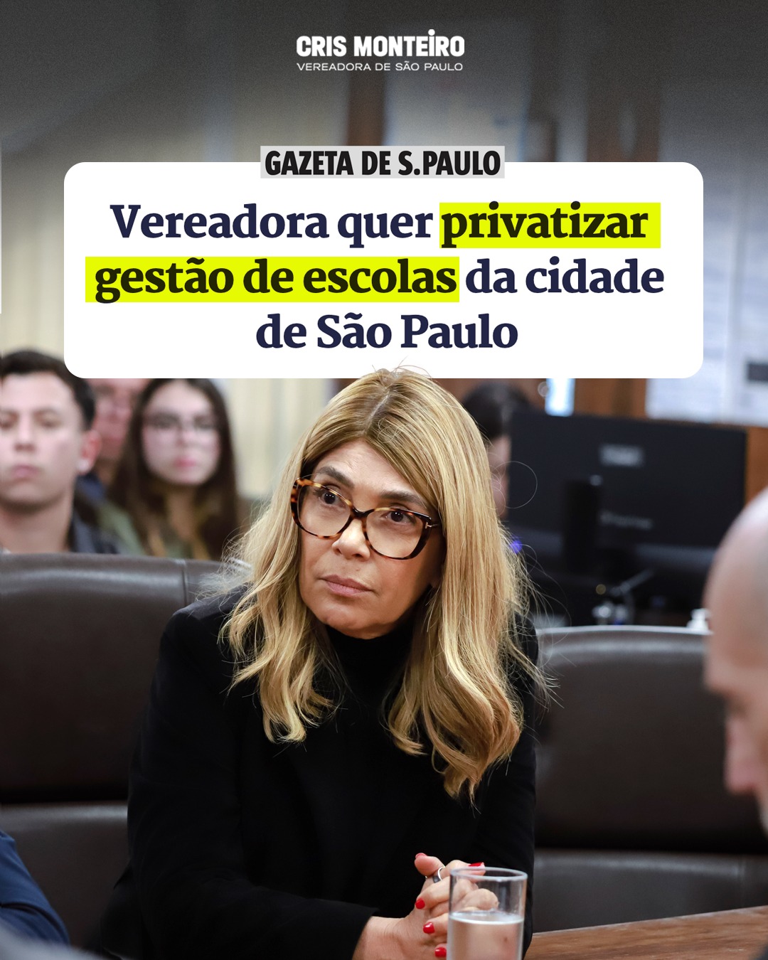 Vereadora quer privatizar gestão de escolas da cidade de São Paulo