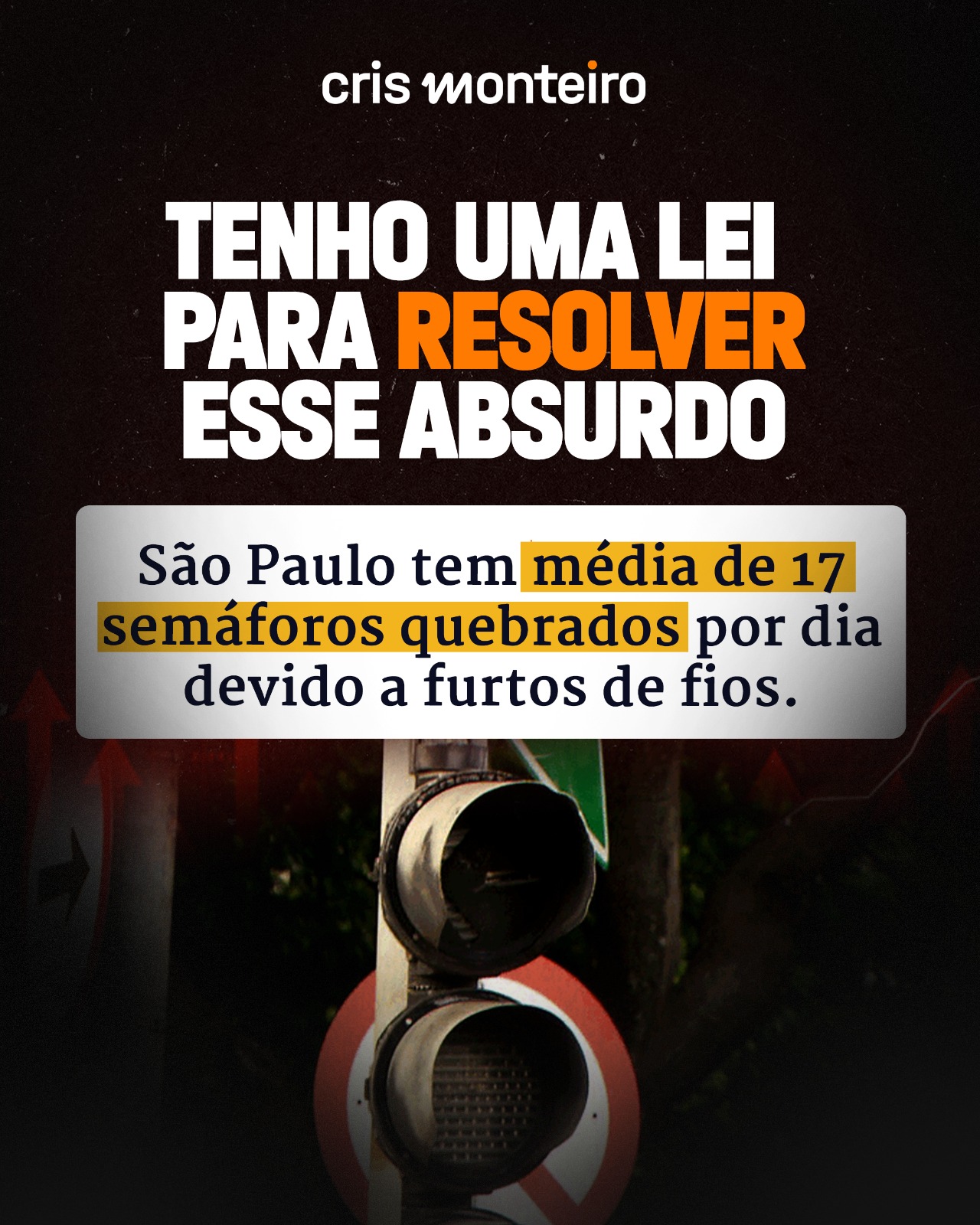 Tenho uma Lei para resolver o problema dos semáforos quebrados