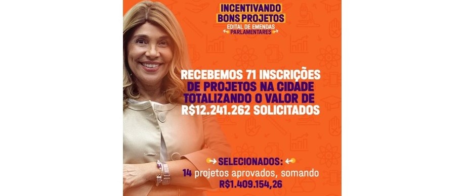 Edital de Emendas recebe inscrição de 71 projetos