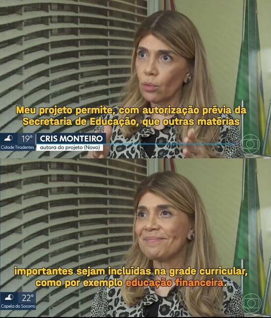 Cris Monteiro no SP2 (Globo)
