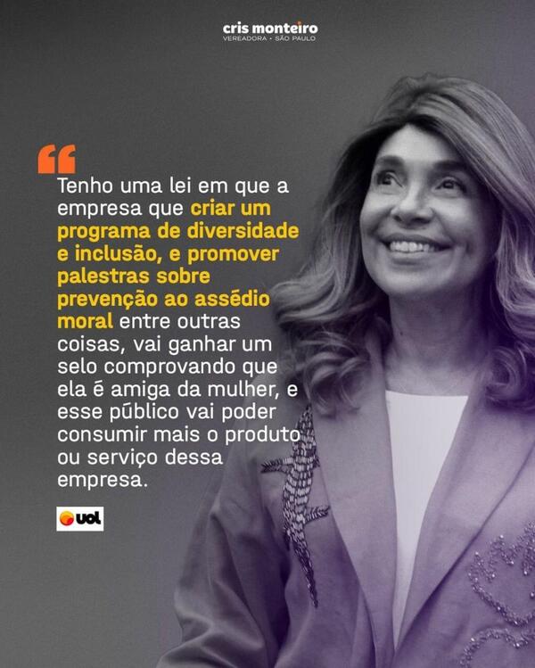 Meu PL que institui o Selo Empresa Amiga da Mulher foi aprovado na Câmara Municipal e promulgado pela Prefeitura!